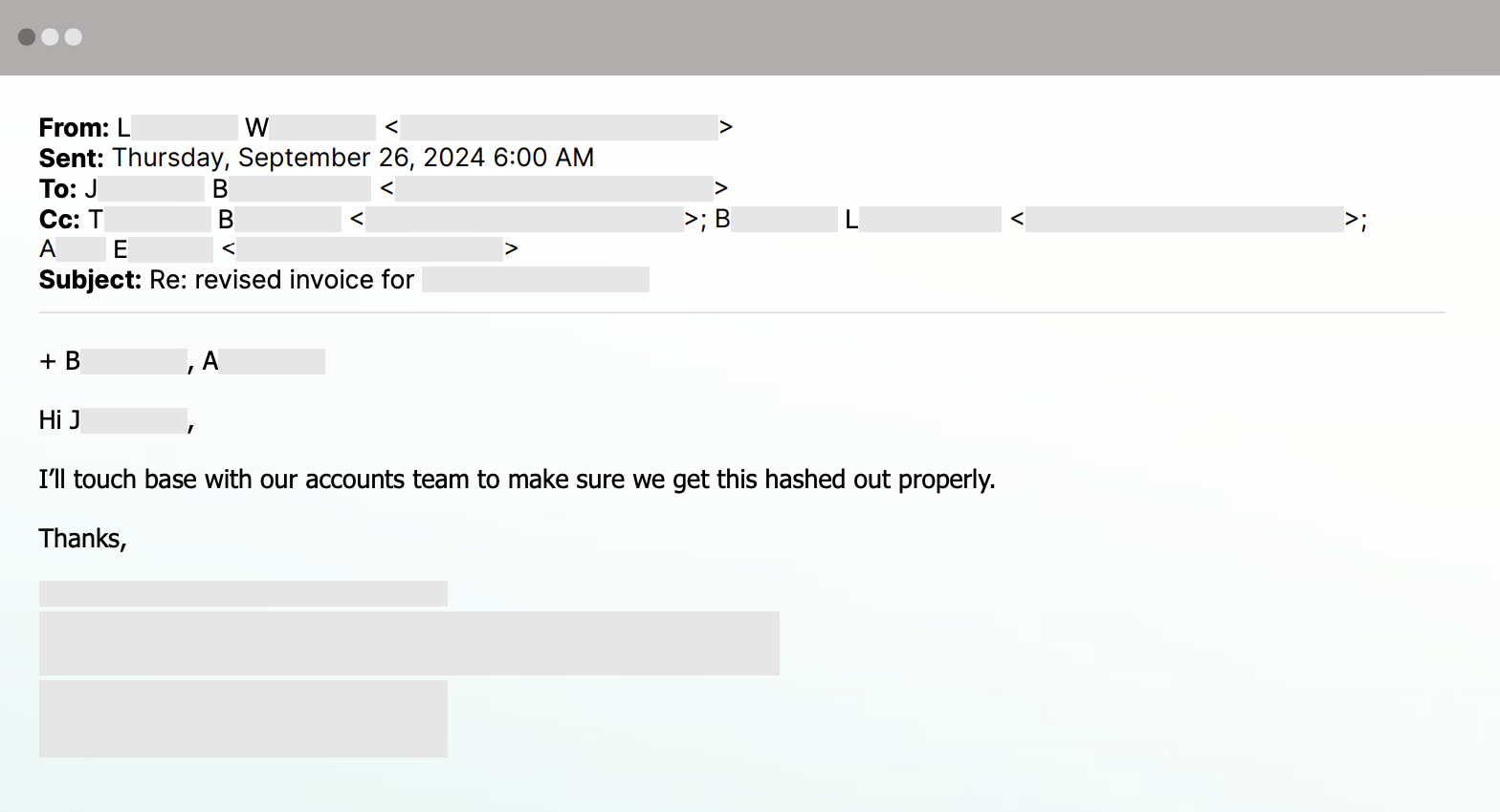 Vendor Email Compromise Case Study Blog Email 3