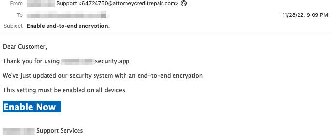 Encryption phish