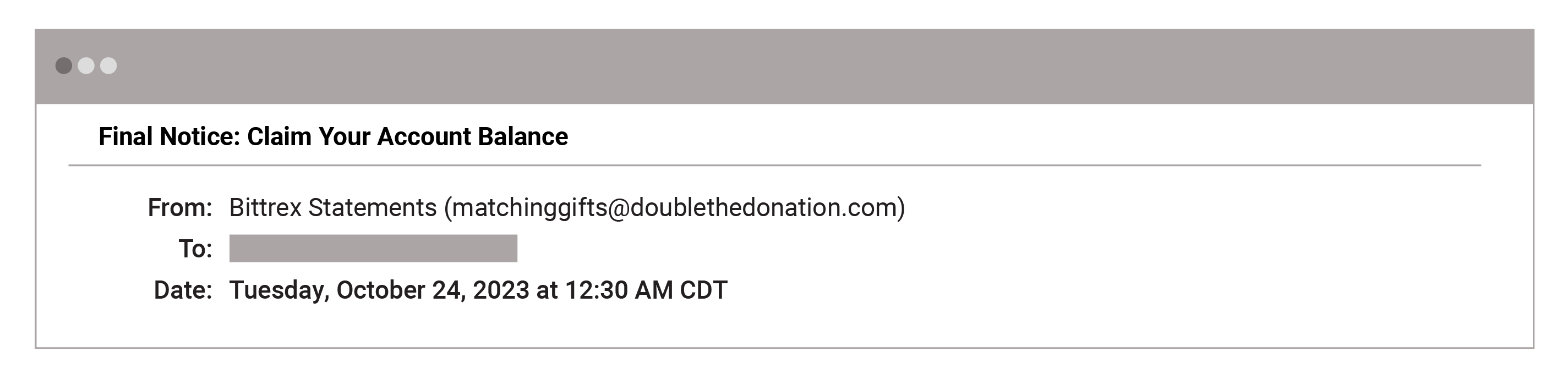 Bittrex Phishing Attack Email 3 Header E