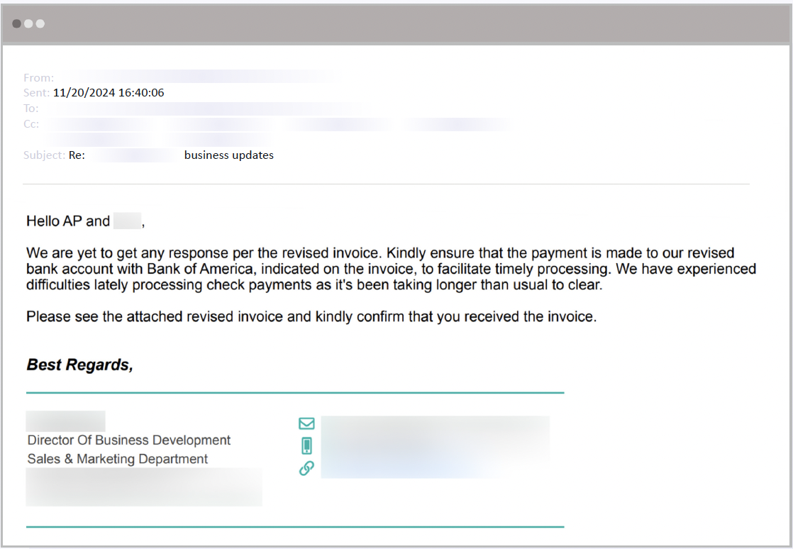 Cyberattack Forecast Emerging Threats AI Generated BEC Email