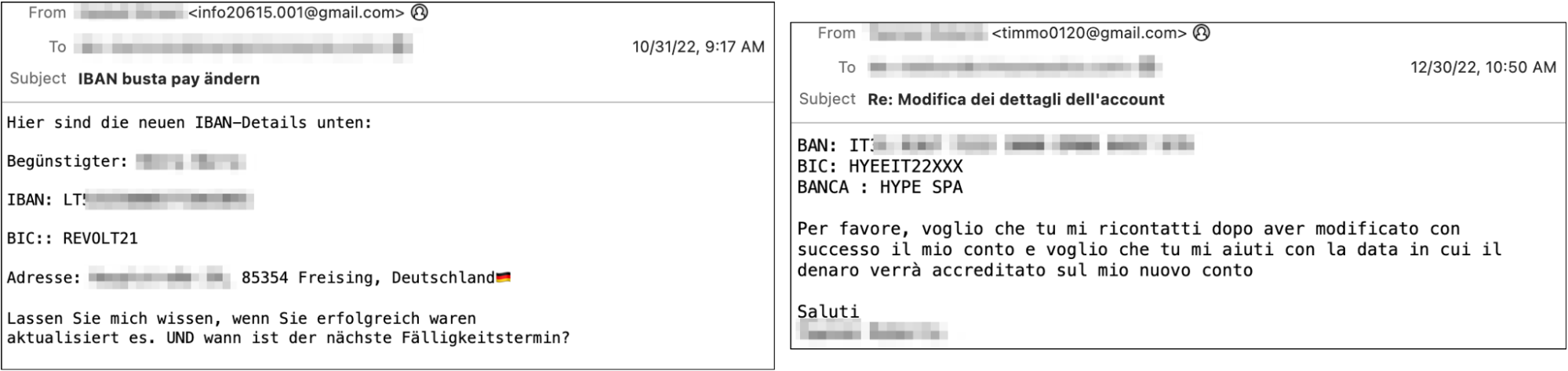 5 Examples of Mule Accounts Collected From Mandarin Capybara