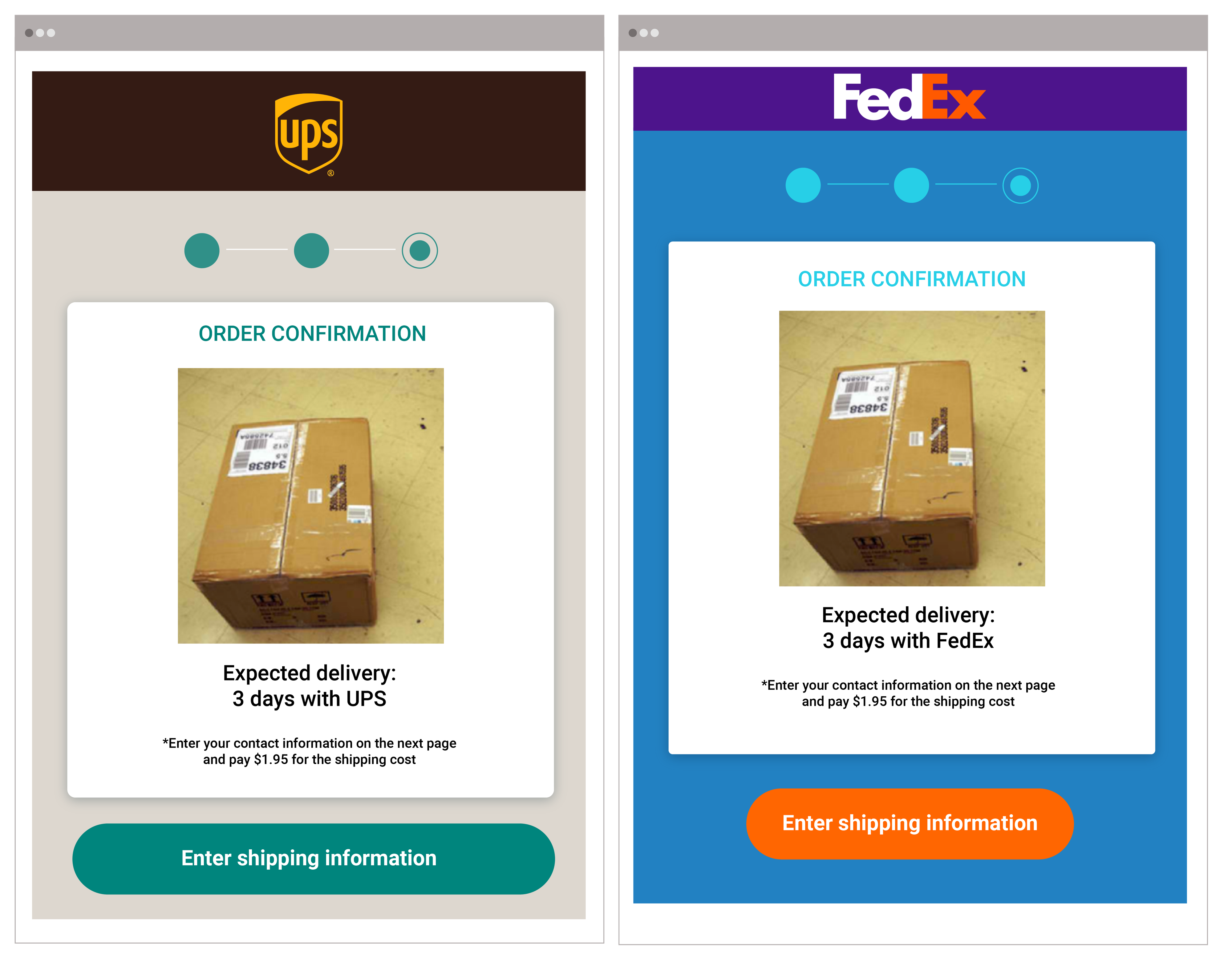 UPS Fed Ex Phishing Impersonation Phishing Page 3 B