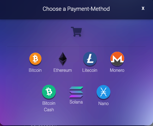 Sorillus RAT Payment method options