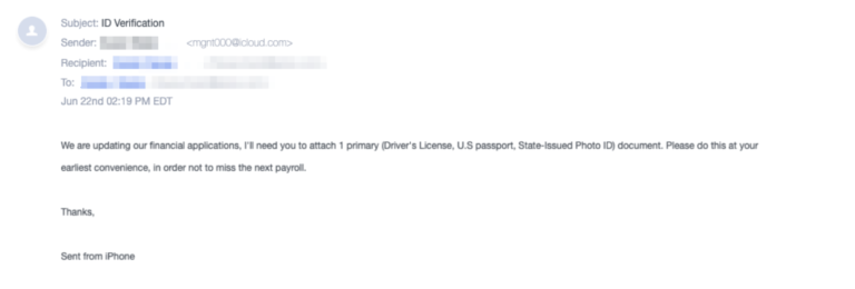 Hr id verification email