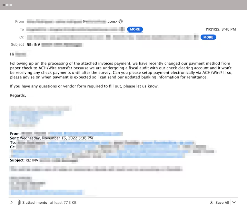 Compromised Vendor with Hijacked Thread