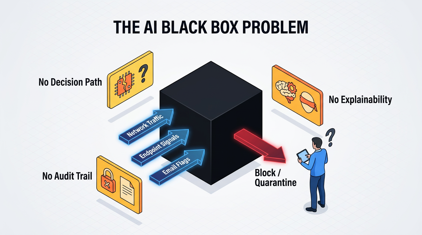 A black cube labeled \