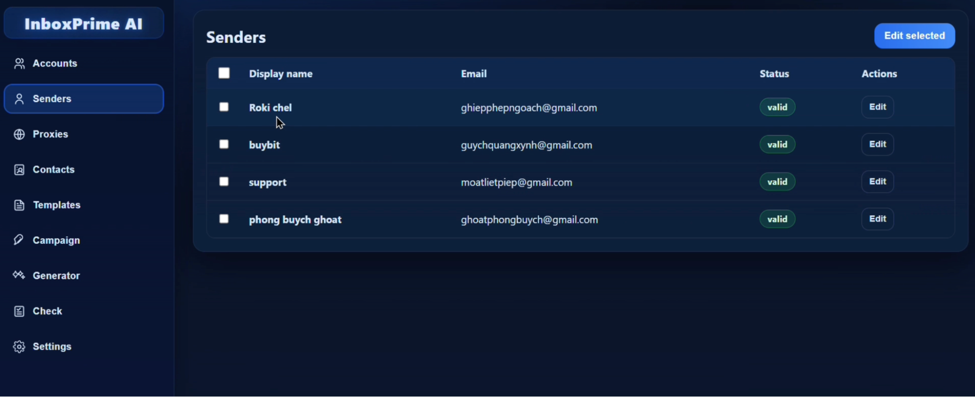 Inbox Prime AI 1 Sender Management