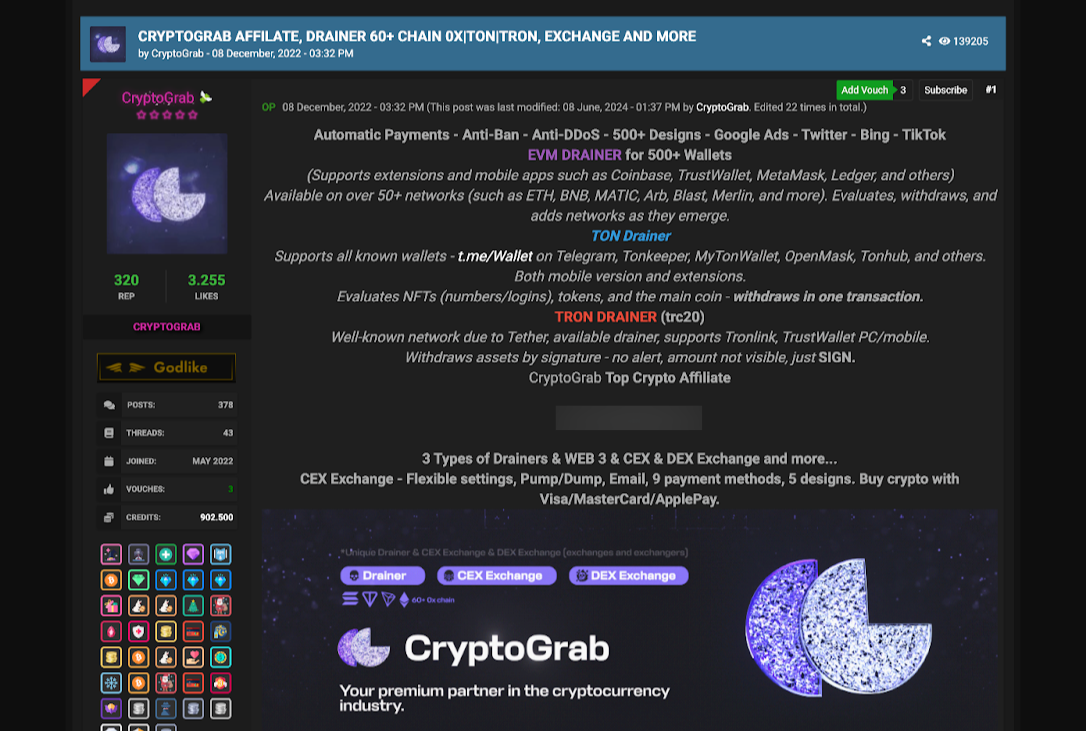 Crypto Grab Blog 1 Sales Thread