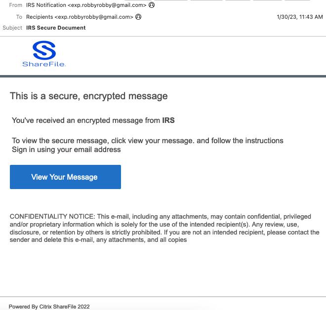 Irs sharefile phish