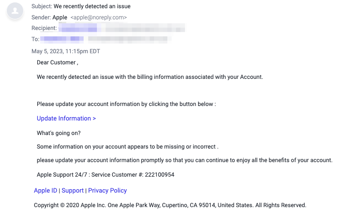 Apple phishing