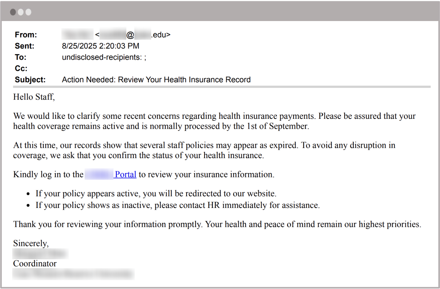 Edu SSO Duo MFA Blog Phishing Email 1