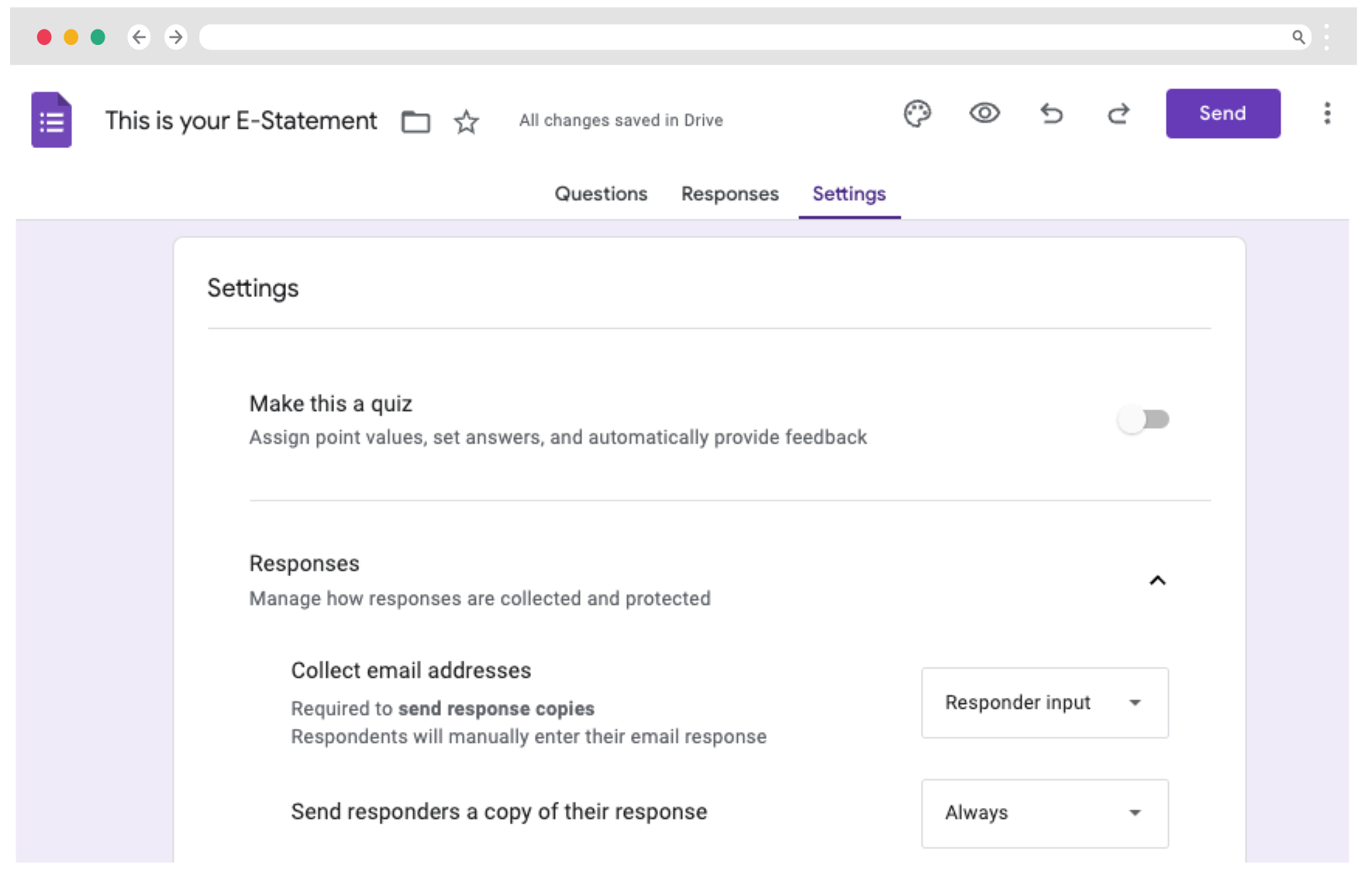 Bazar Call Attack Google Forms Settings E