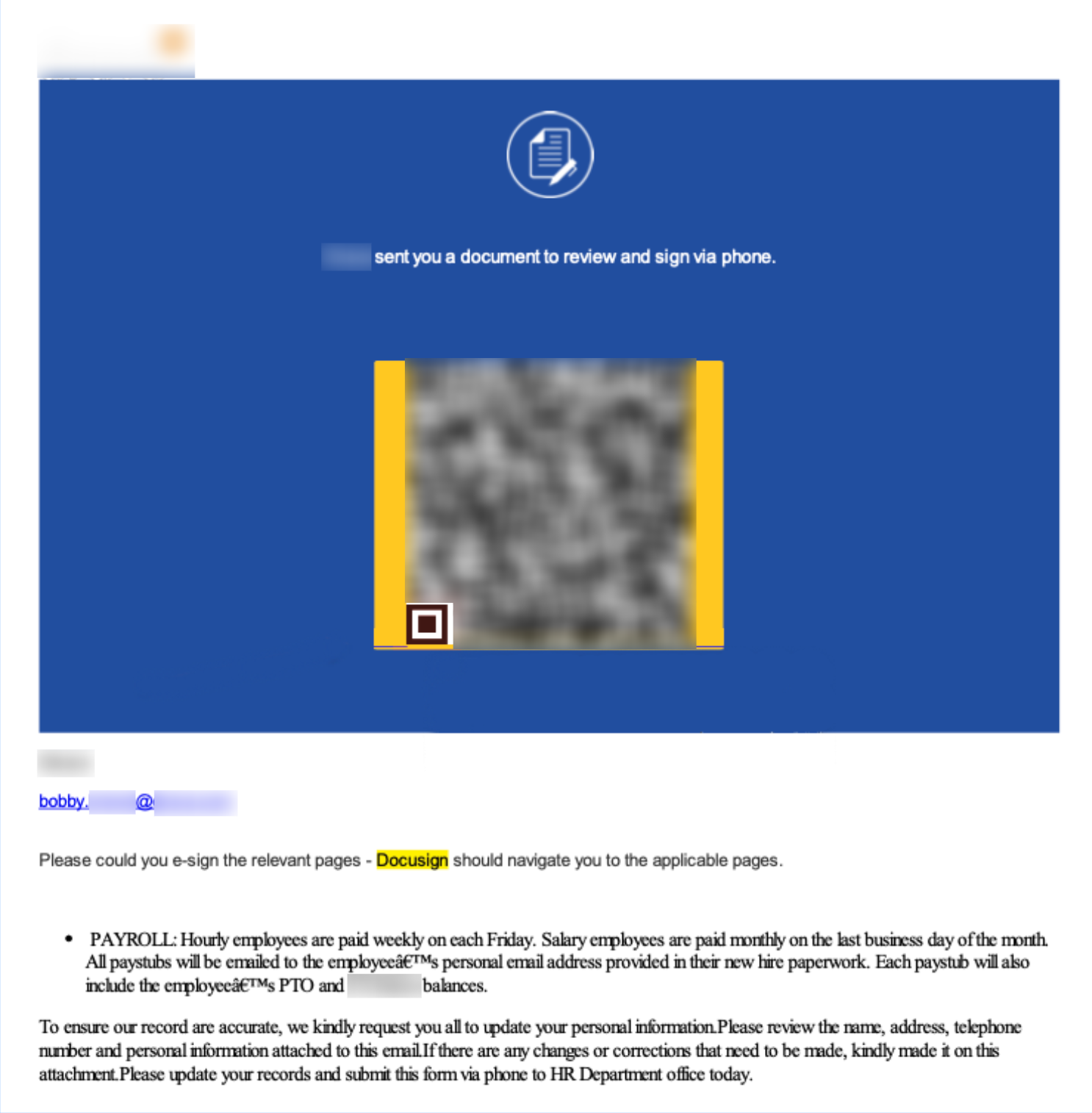 PDF Annotations Mask Malicious QR Codes Malicious Email