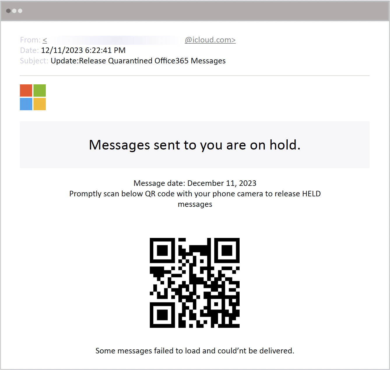 QR Code Phishing Blog Quaranted Messages Email
