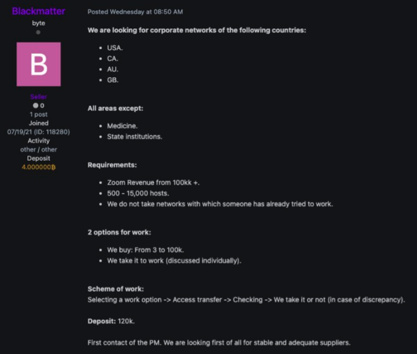 Black Matter Forum Post