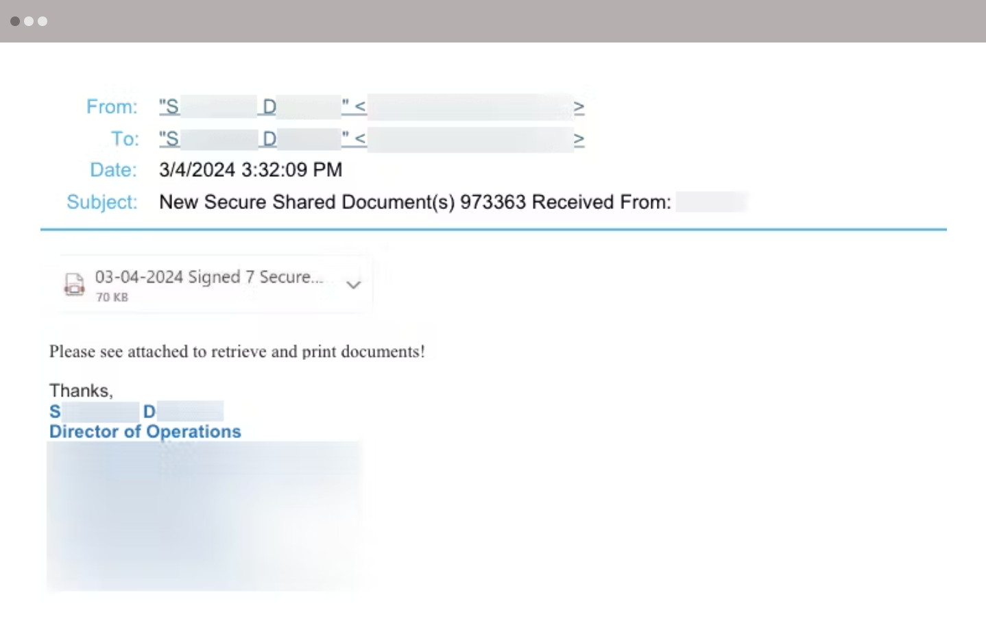 Vendor Impersonation Attack Salesforce Link Email