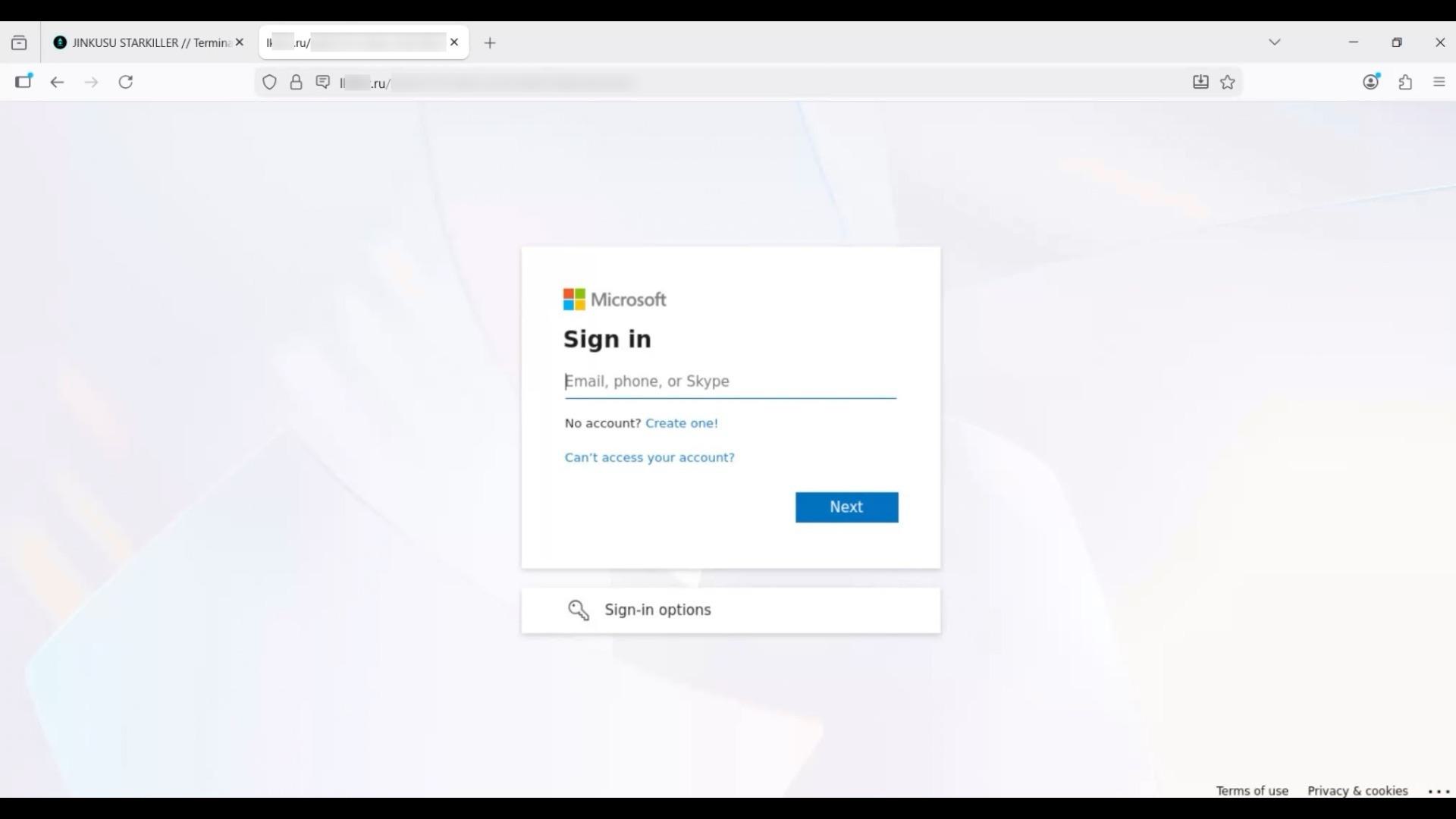 Starkiller Blog 8 Microsoft Phishing Page E