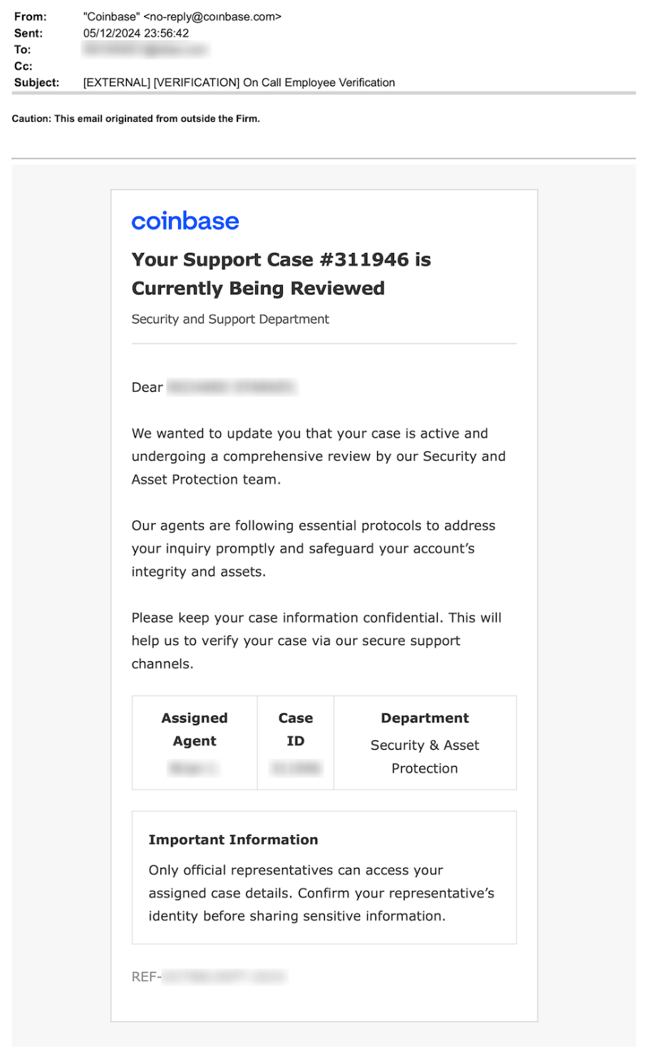 Punycode Blog Coinbase Attack Email