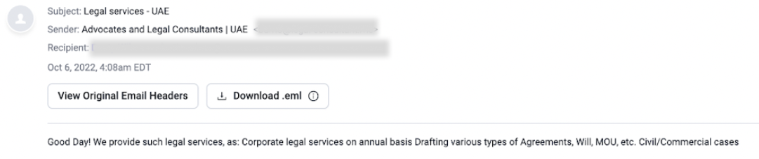 Spam Detection Enhancement Legal Services Email