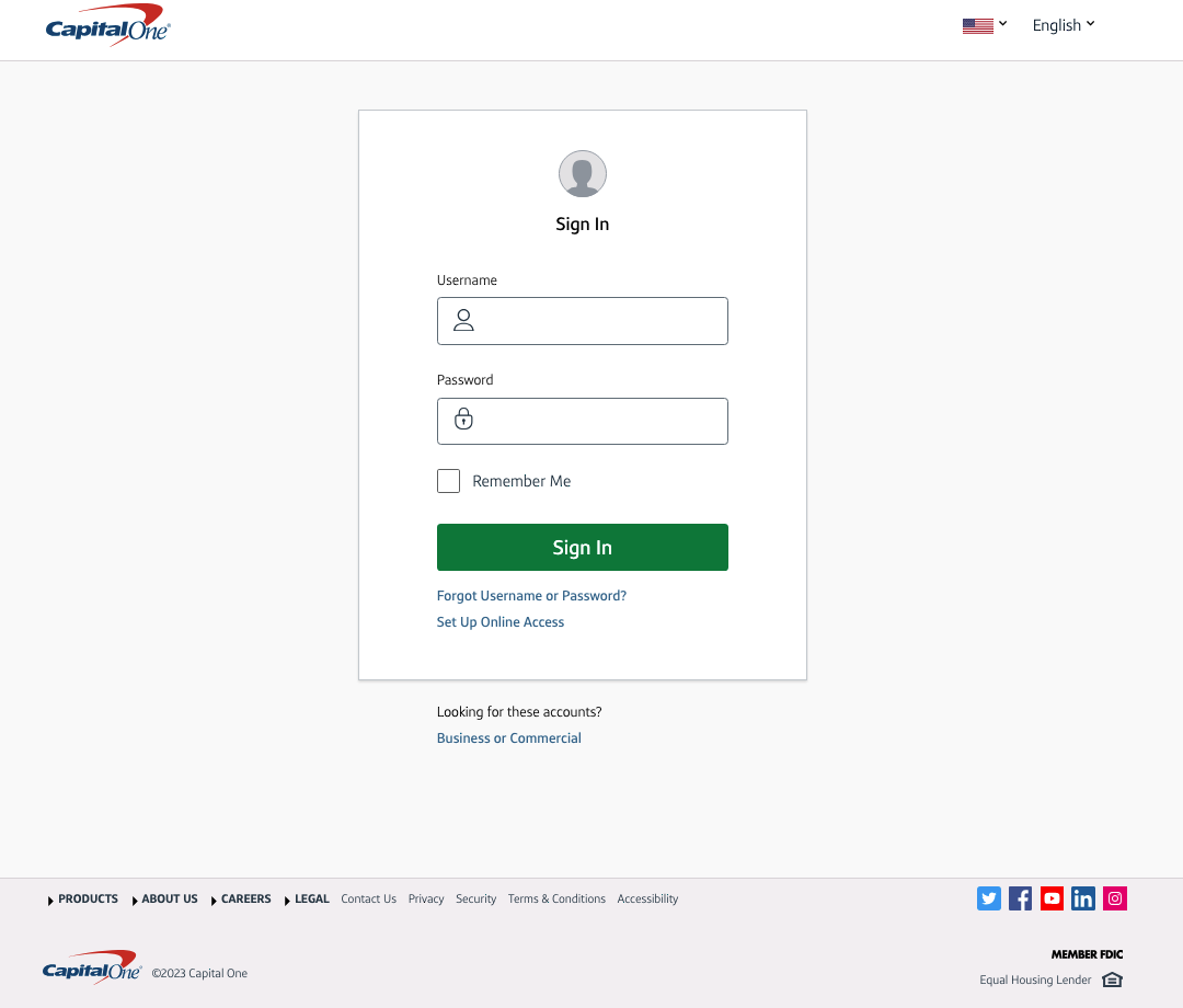 AL Capital One Impersonator Phishing Page