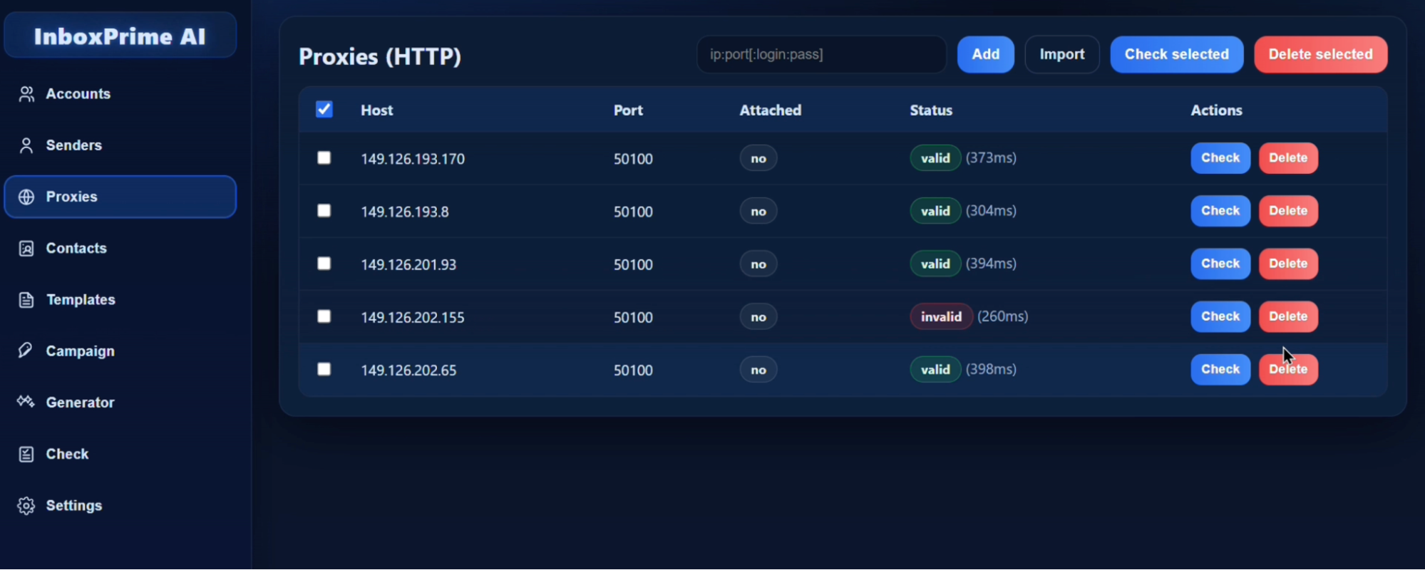 Inbox Prime AI 2 Proxies