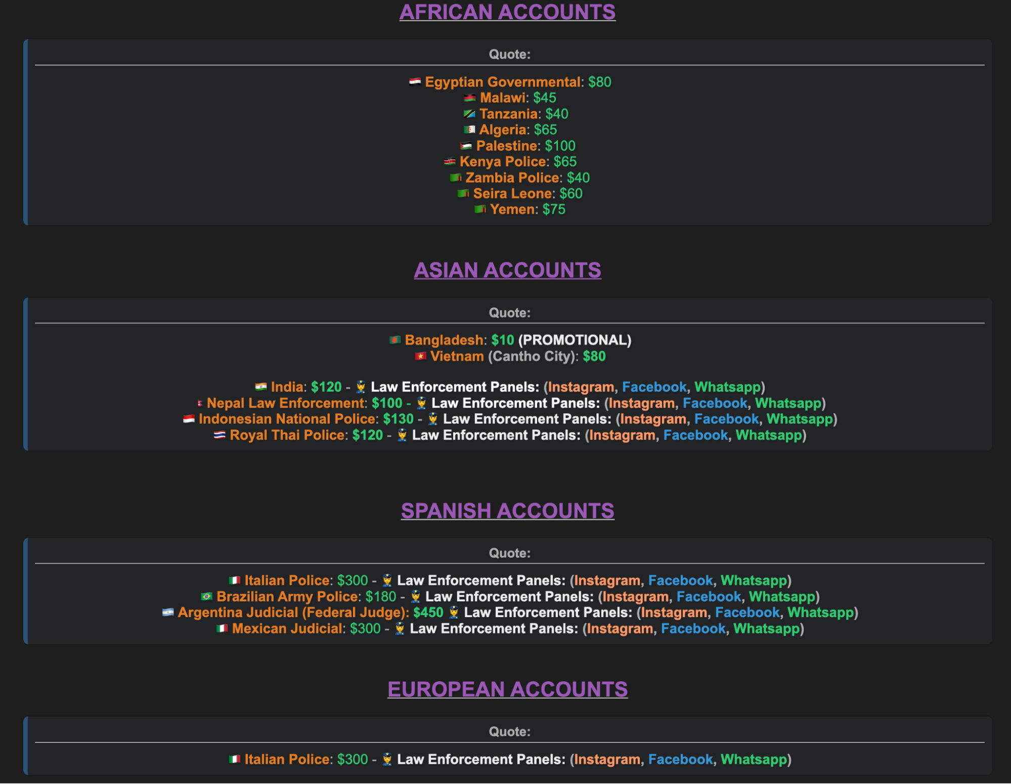 Compromised Police Government Accounts Global Ad