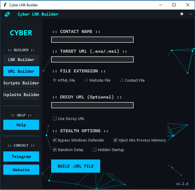 Cyber LNK 2 URL Builder