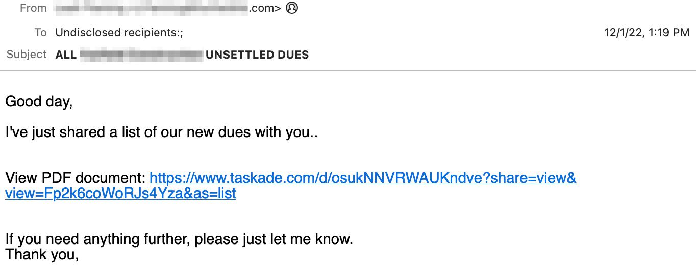 Link phishing 20221213