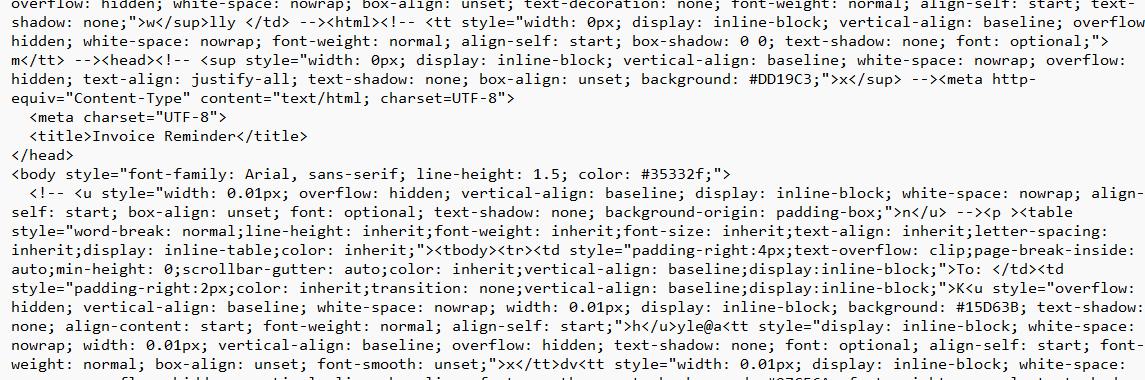 HTMLMIX 5 AI Edited Invoice Fraud Email HTML