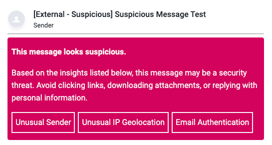 Native Banners with Suspicious Content Warning
