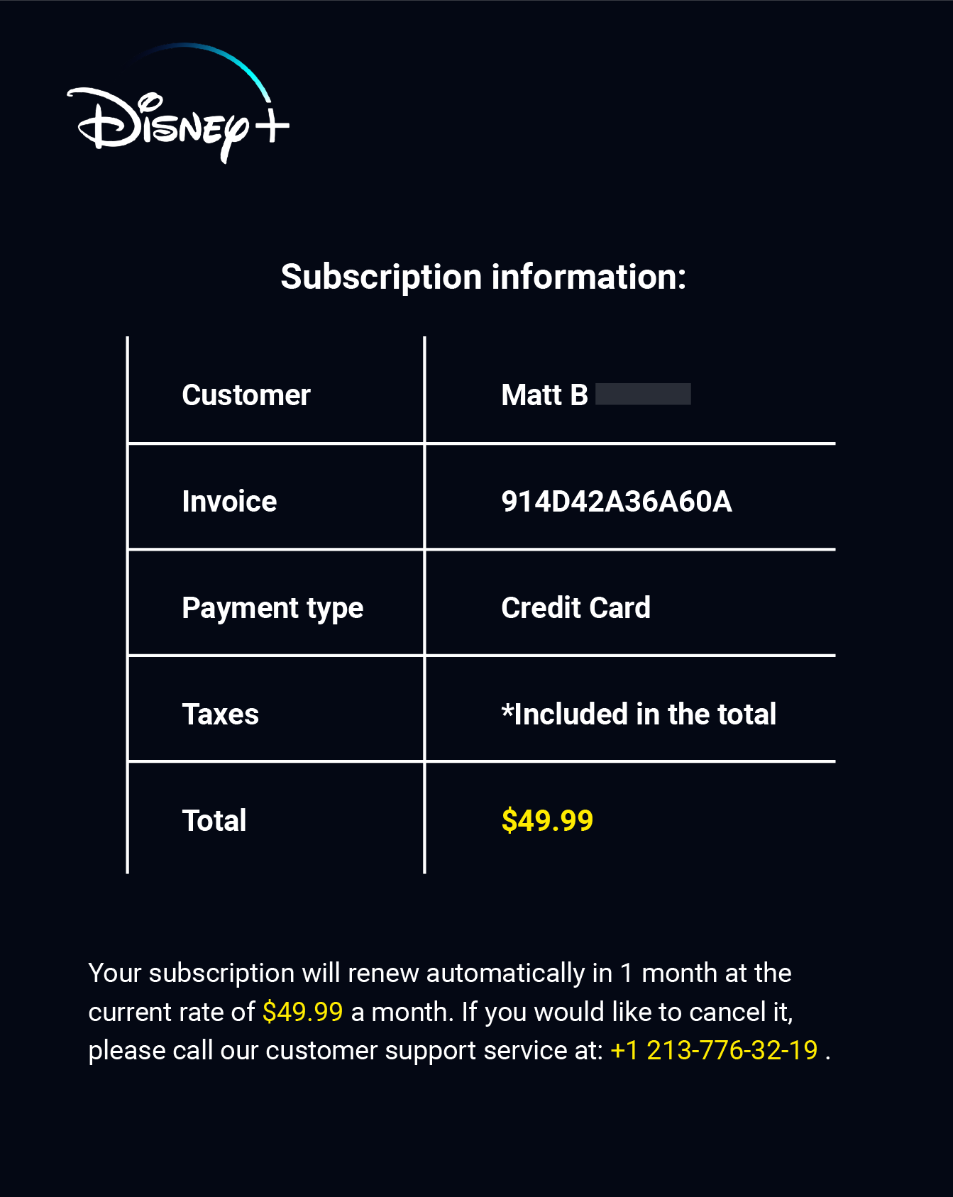 Attack Library Disney Visher Invoice