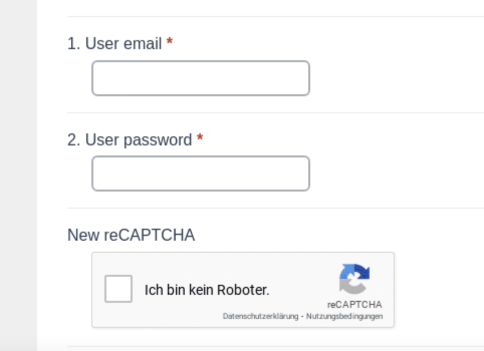 Login page with recaptcha from Quishing attack