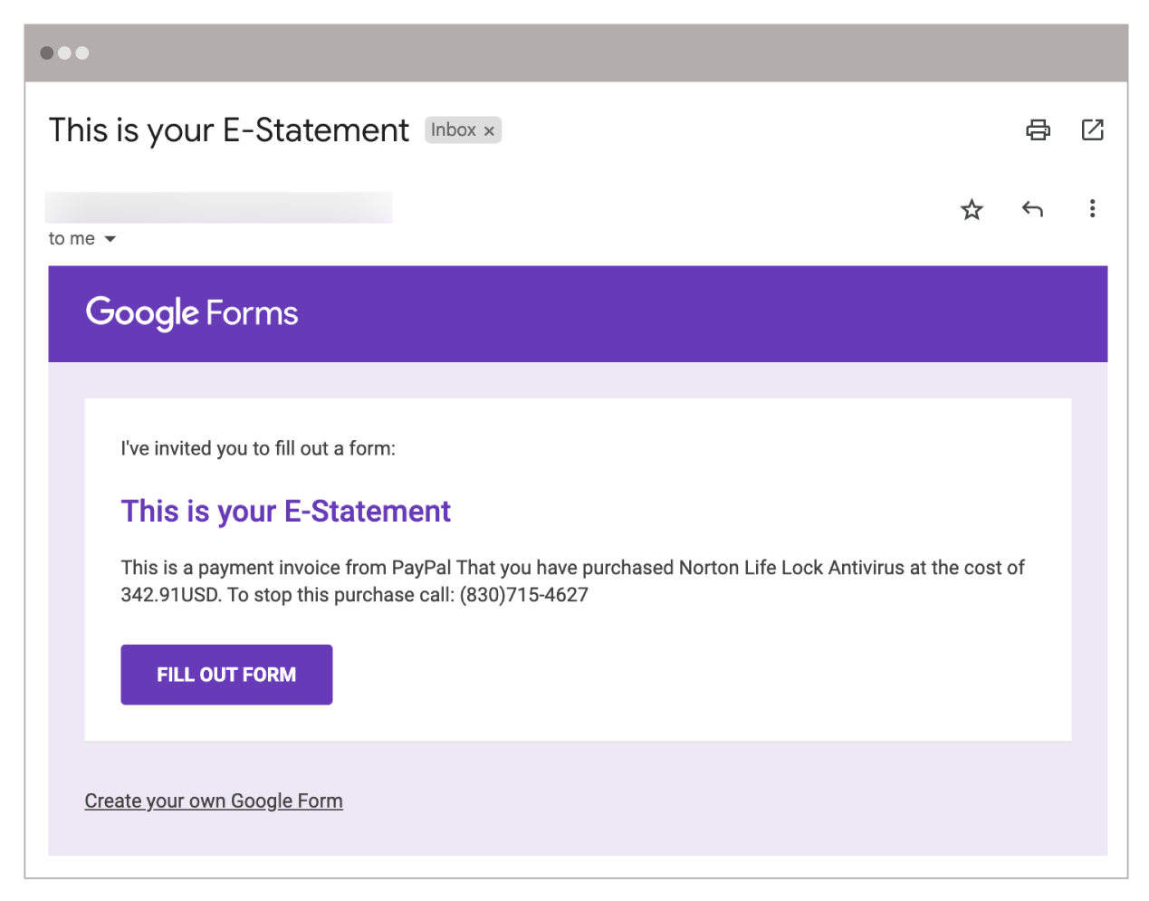Bazar Call Attack Google Forms Email Invitation E