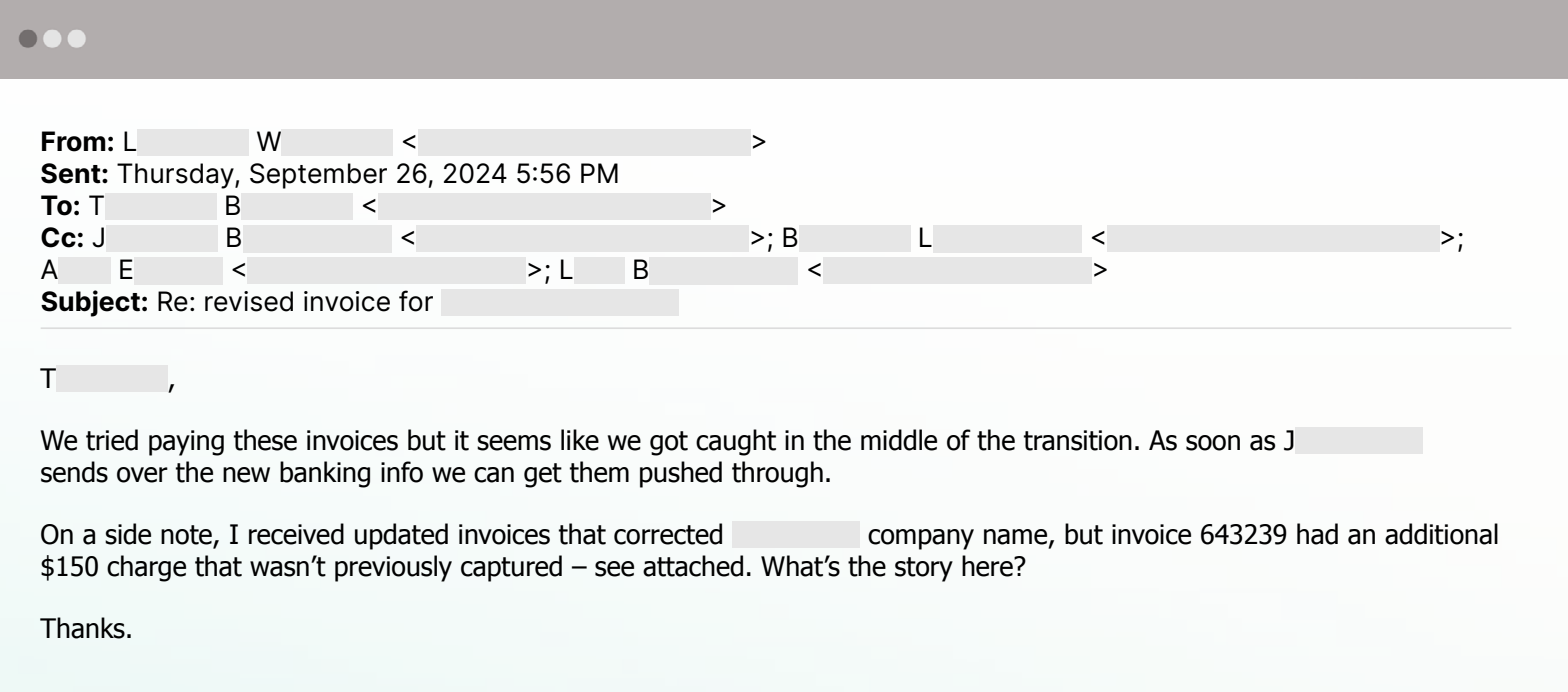 Vendor Email Compromise Case Study Blog Email 5