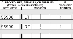Example of bilateral test billing