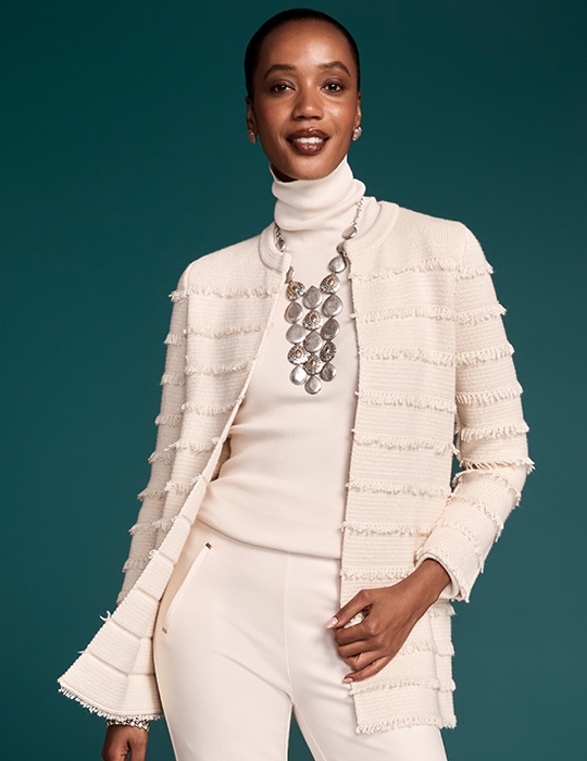 【foufou】classical pintuck blouse（新品・未使用） Georgette Pintuck Blouse | Chico's