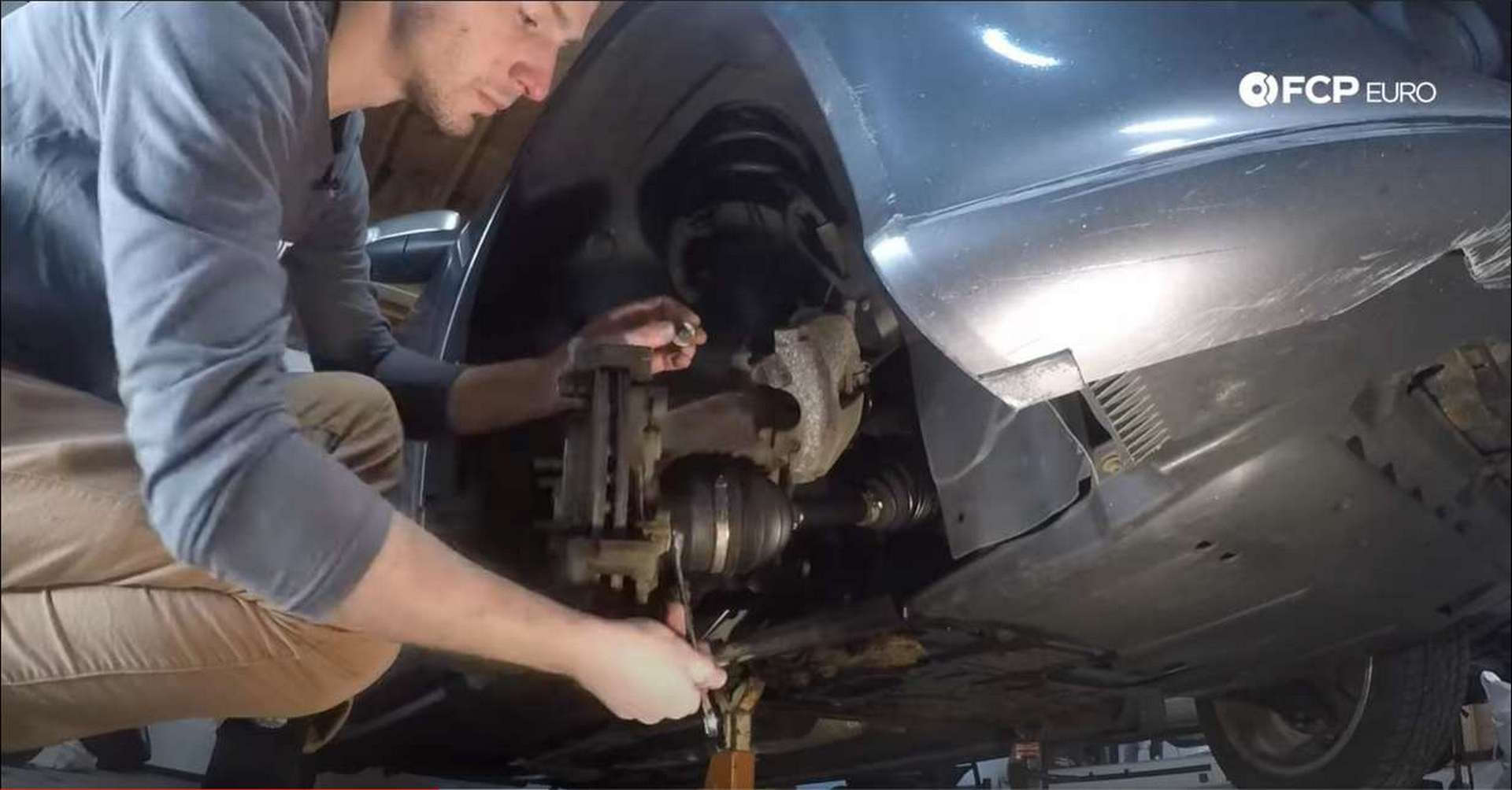 Volvo C30 Front Brakes removing caliper bracket bolts