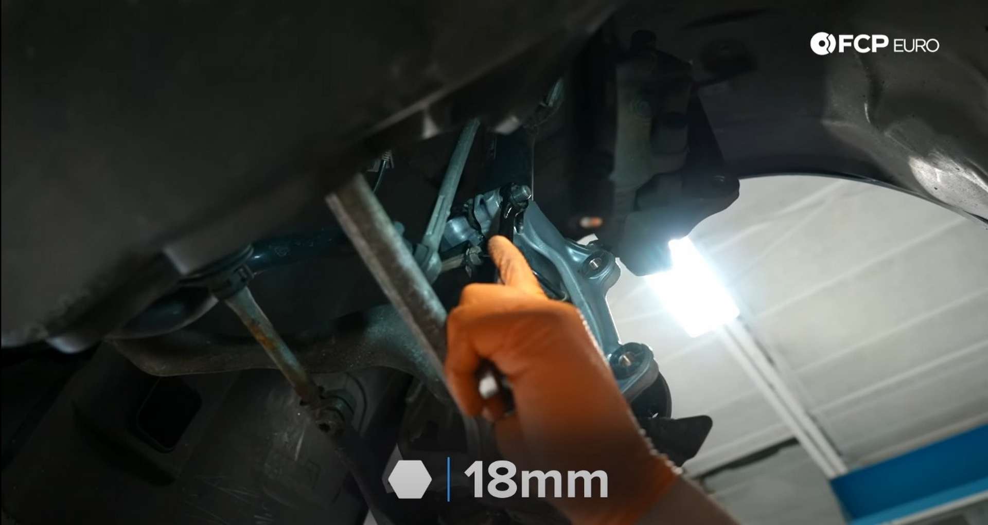 DIY BMW E9X Wheel Bearing Replacement removing the strut’s pinch bolt