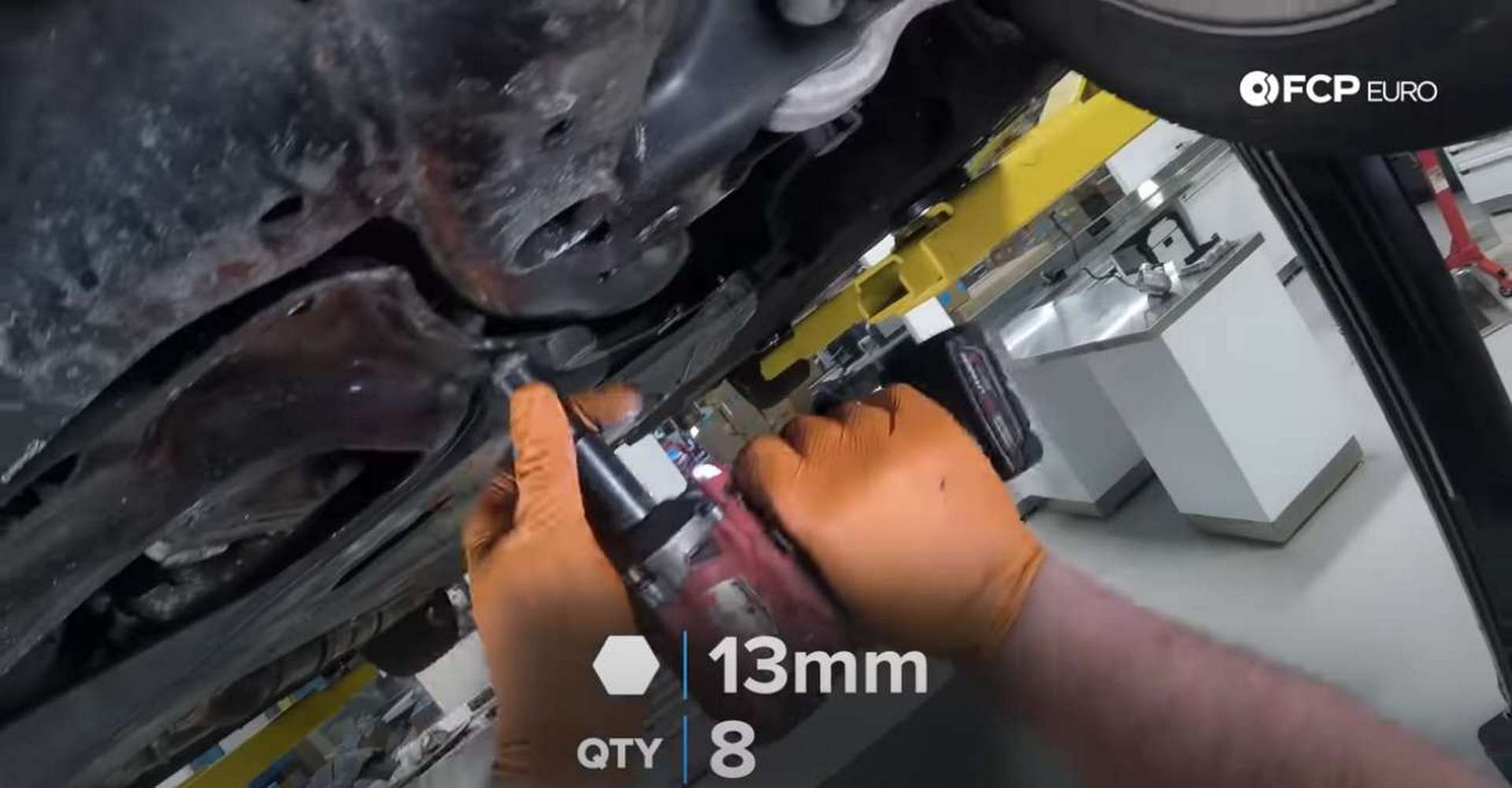 DIY BMW F30 Oil Filter Housing Gasket Replacement unbolting the reinforcement plate