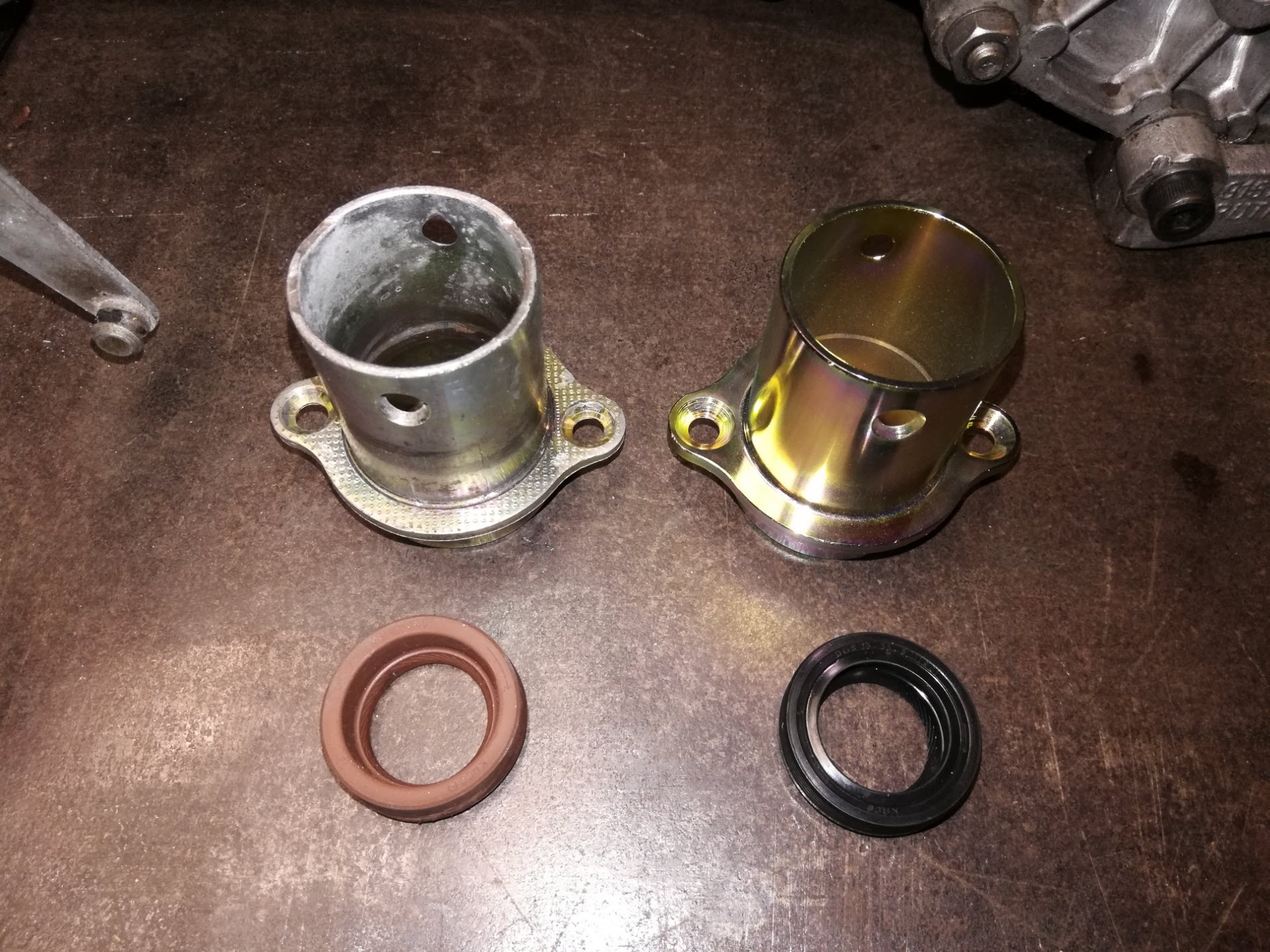 Air-cooled Porsche 911 gearbox guide tubes.