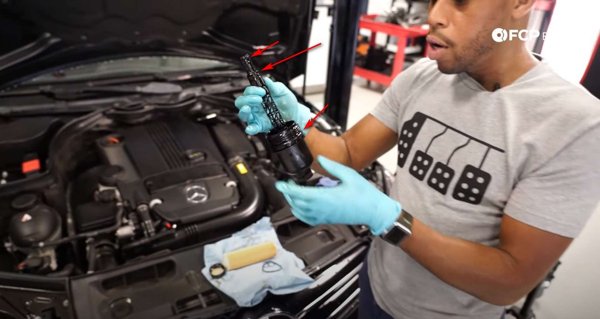 DIY Mercedes M271 Oil Change o-ring locations