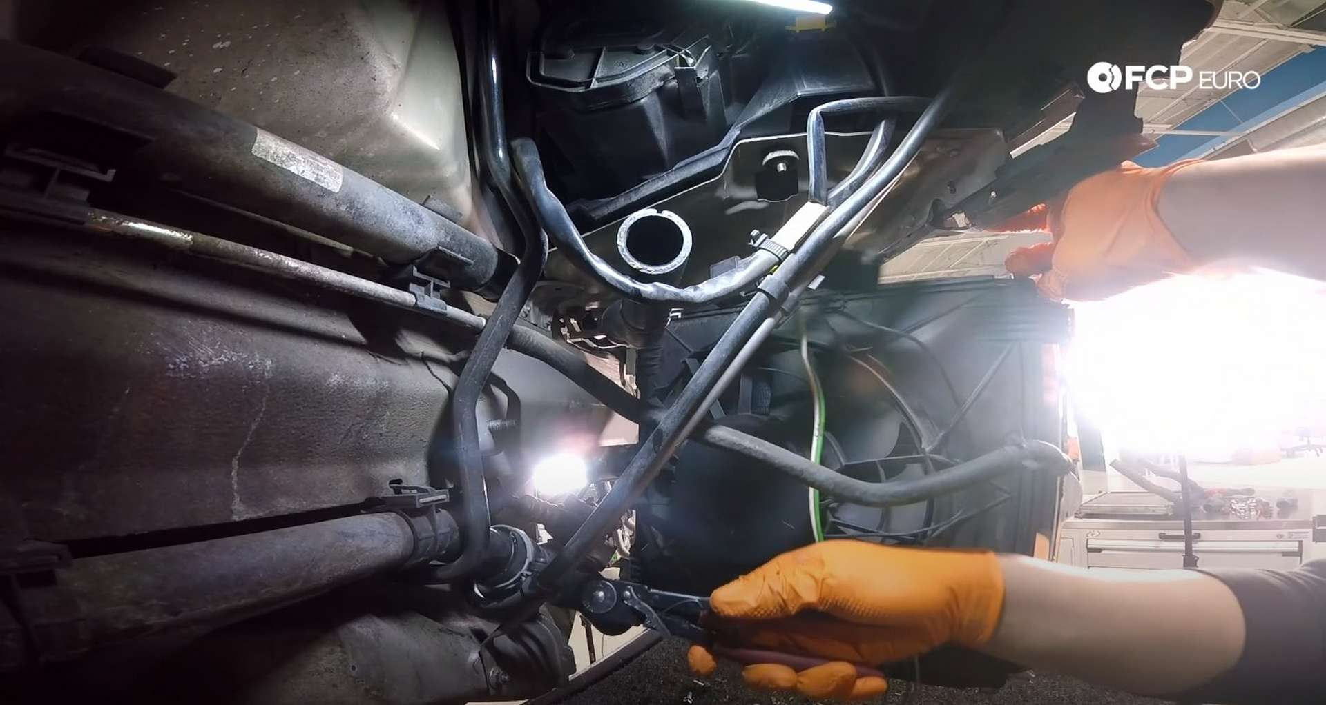 DIY Porsche 996 Radiator Replacement installing the new radiator
