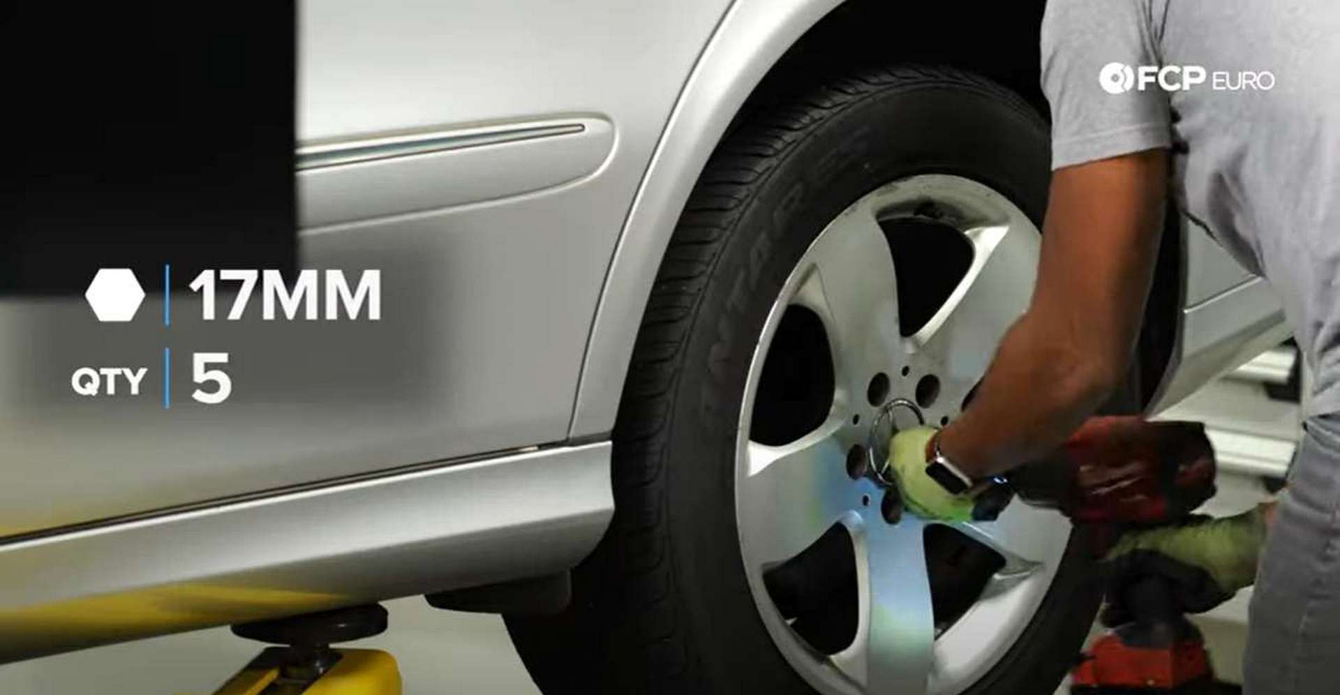 DIY Mercedes AIRMATIC Spring Replacement removing the wheel bolts