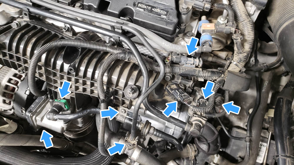 Volvo V60 P3 Water Pump Replacement Electrical Connector Locations