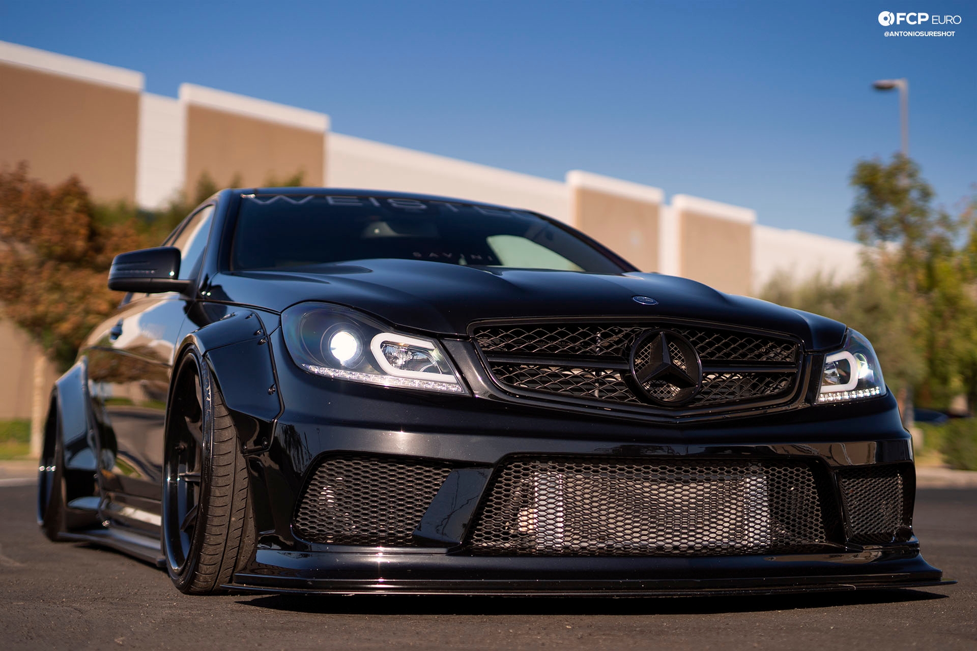 Weistec Supercharged Mercedes-AMG C63 Liberty Walk Aired Out