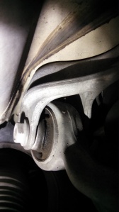 The early stages of bushing failure - small cracks, but deeper than surface cracks