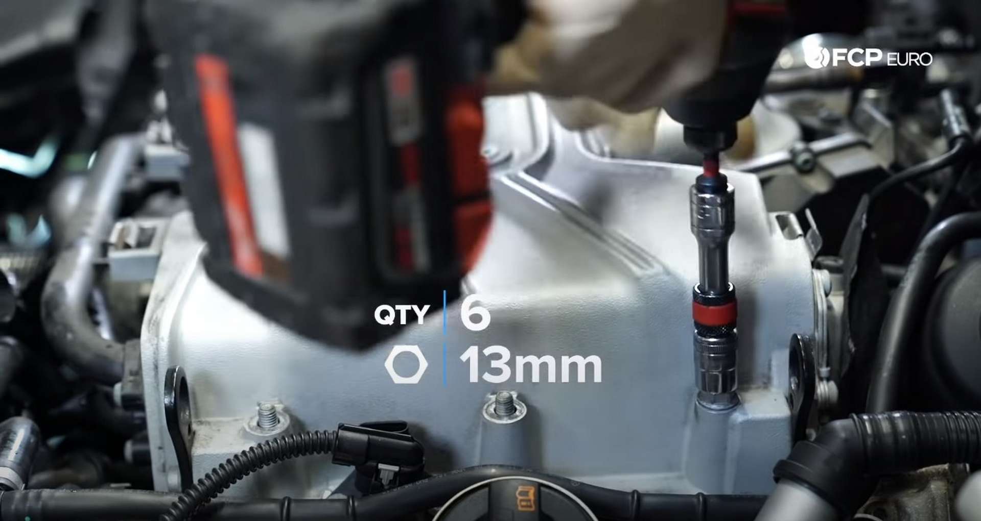 DIY Audi 3.0T Supercharger Oil Change removing the supercharger nuts