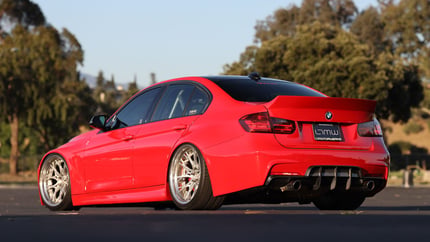 Slammed Scarlet Streetfighter: Widebody F30 BMW 335i