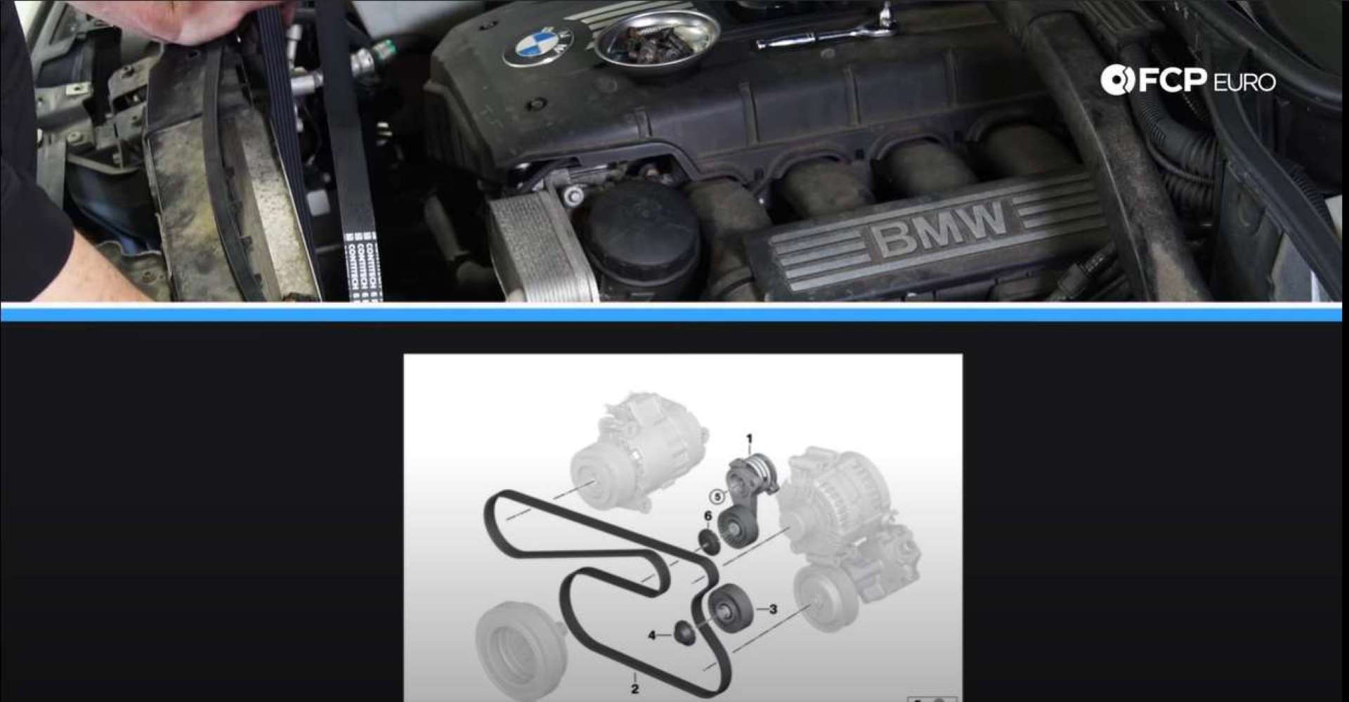 BMW N52 Alternator Replacement belt diagram