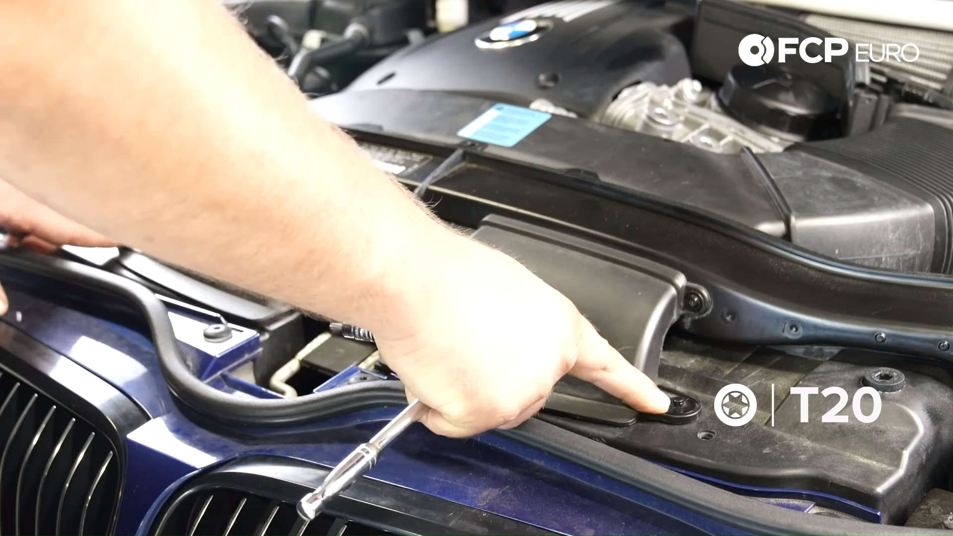 BMW N54 Water Pump Thermostat Replacement Intake Cowl